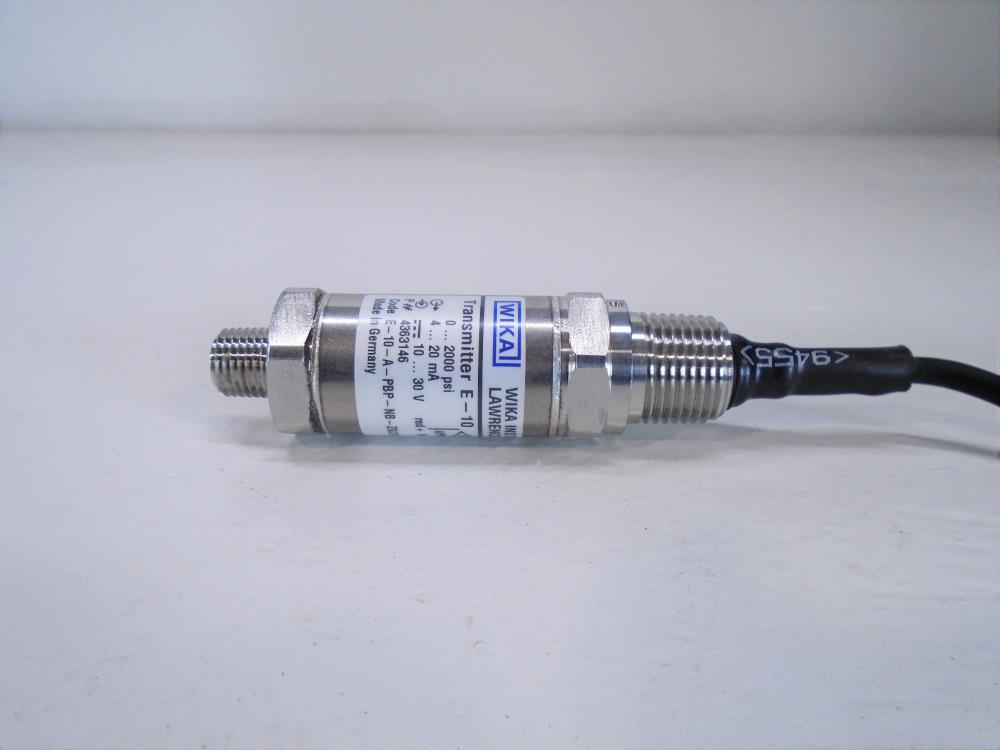Wika E-10 Pressure Transmitter, 4363146, 0-2000 PSI, E-10-A-PBP-NB-ZG2X67-ZZ